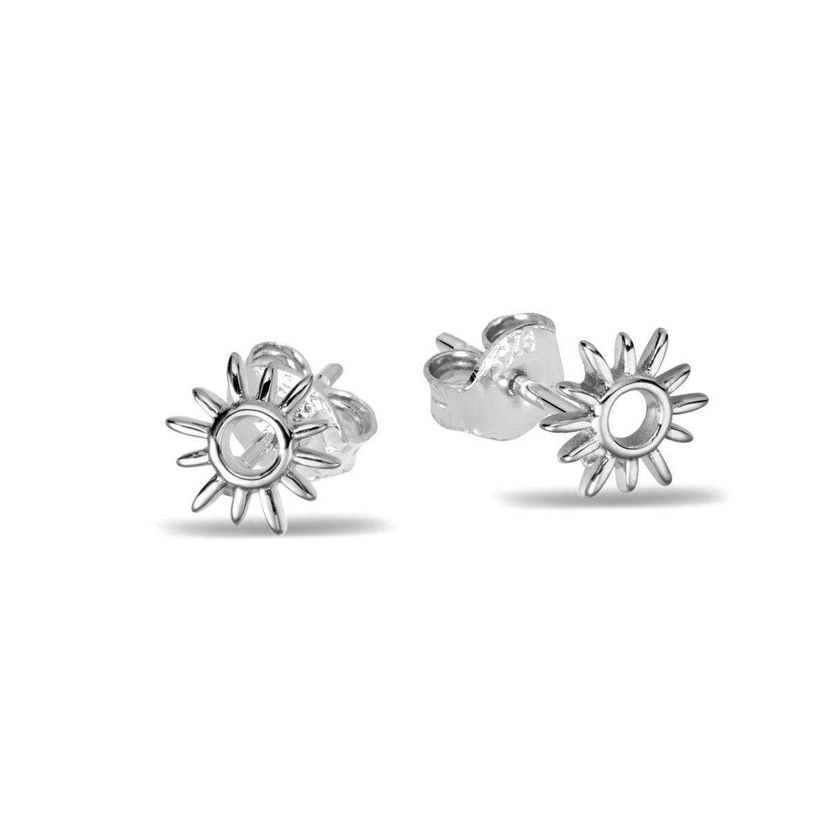 Dainty Open Sunshine Stud Earrings - Gold Plated Floral Design for Women | Perfect for Everyday Wear, Parties & Gifts
