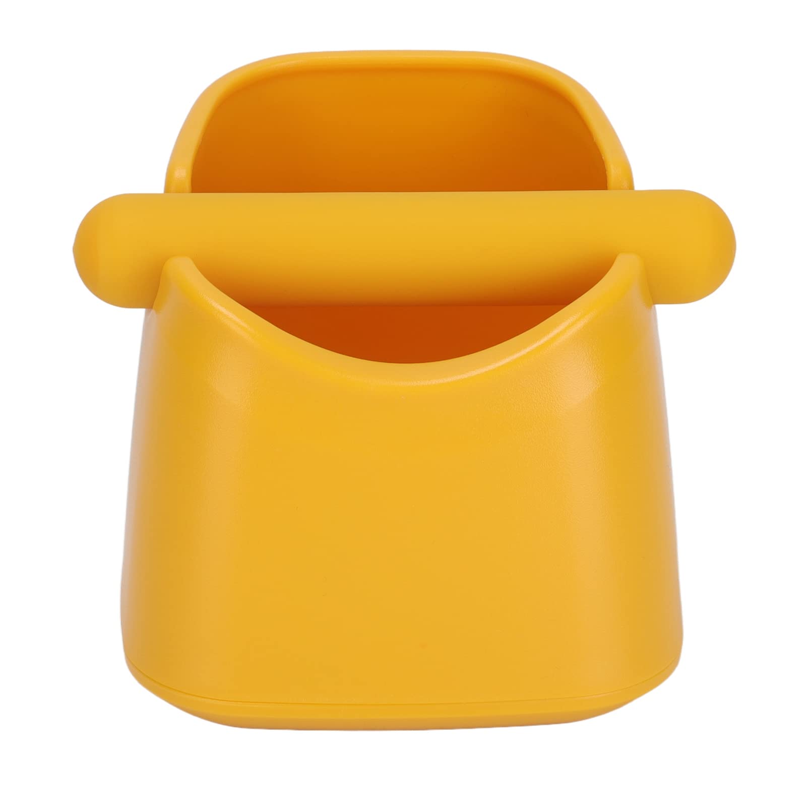 **4.5-Inch Shock Absorbent Coffee Knock Box with Removable Knock Bar & Non-Slip Base - Espresso Dump Bin for Home, Cafe & Bar - Perfect Espresso Machine Accessory (Yellow) - Ideal for Baristas & Coffee Lovers**