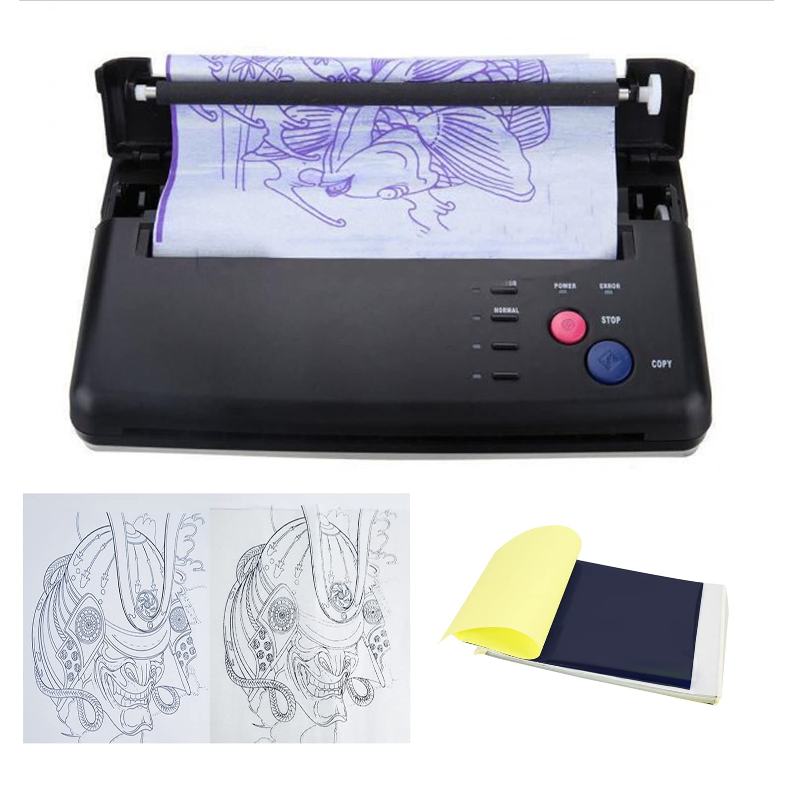 Fonhunt Transfer Stencil Machine Copier Printer - ABS Material with 30PCS A4/A5 Transfer Paper & 5 Functional Buttons - Perfect for DIY Crafts, Screen Printing, and T-Shirt Design