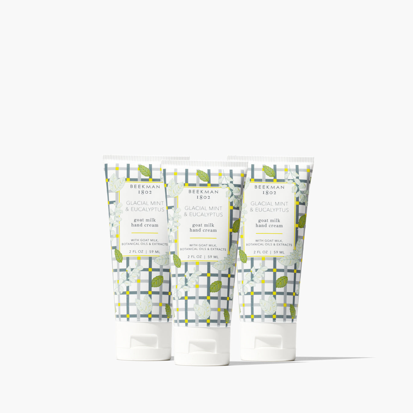 Glacial Mint & Eucalyptus Mini Hand Cream Set of 3 - Moisturizing & Nourishing Travel-Sized Hand Creams for Dry Skin - Perfect for Office, Gym & On-The-Go Use