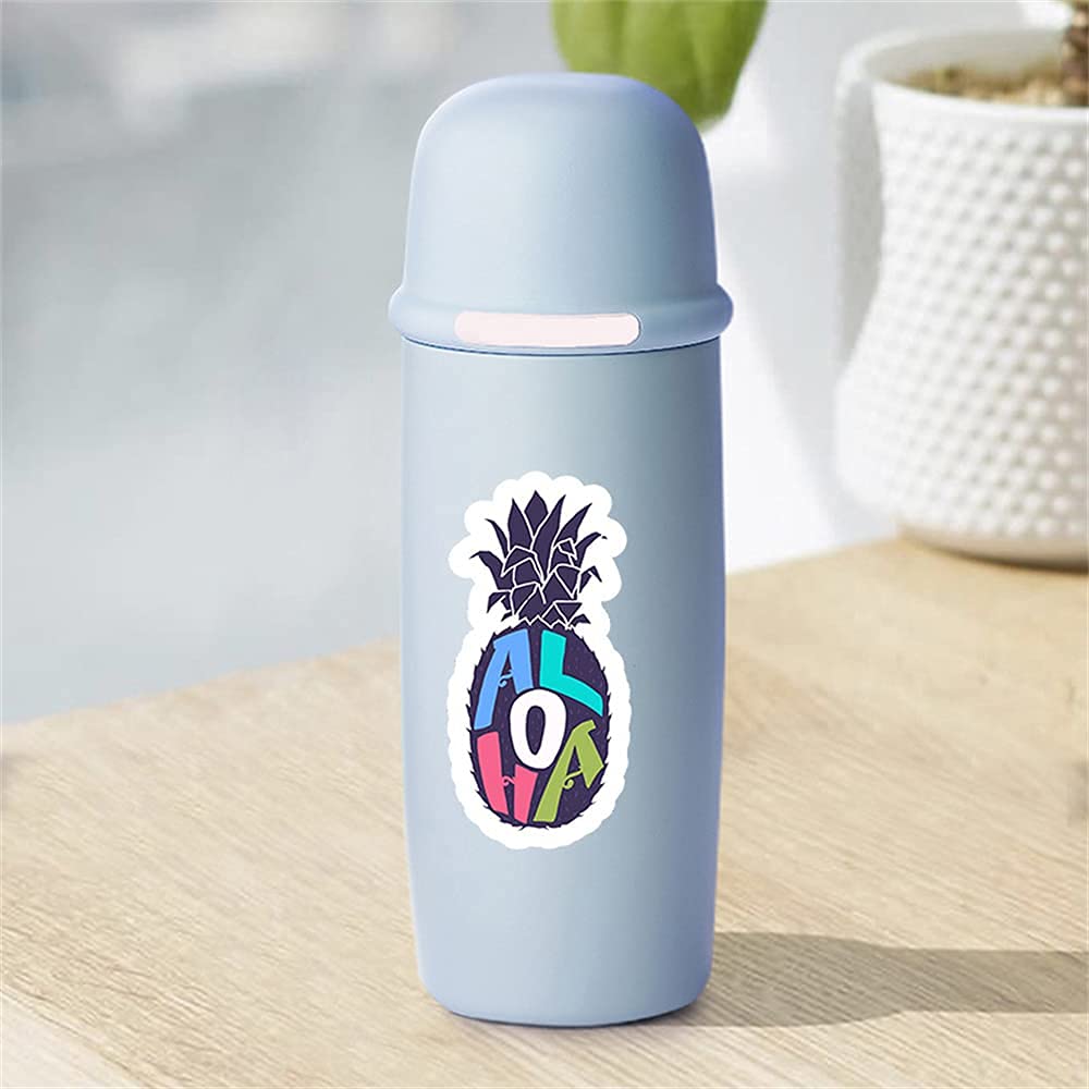 100 Pcs Hawaiian Summer Stickers - Waterproof Vinyl Decals for Surfboard, Water Bottle, Laptop & Luggage - Tropical Beach Vacation Decorations - Perfect Gift for Teens & Kids - Great for Scrapbooking, Skateboards & Refrigerators