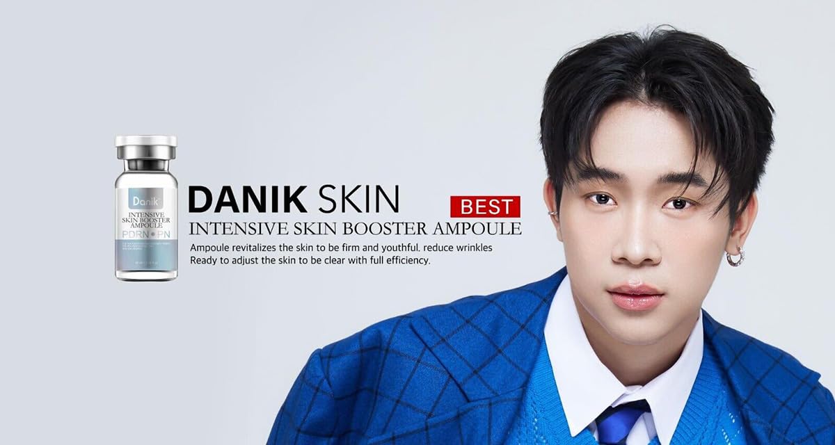 10ml/Box Korean Moisture Nourishing Smooth Skin Danik Intensive Skin Booster Serum by Puyaibaan Finland Set of 6 - Hydrating Facial Treatment for Dry & Sensitive Skin | Perfect for Night Routine & Anti-Aging Care