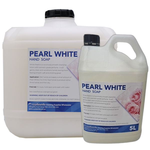 Natural White Pearl Hand Soap - Moisturizing & Antibacterial for Dry Skin - Perfect for Kitchen, Bathroom & Office Use