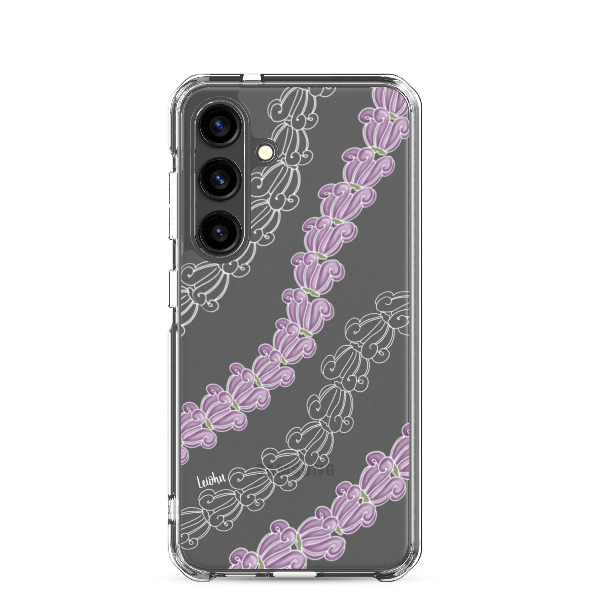 Samsung Clear Phone Case with Crown Lei Design - Slim Protective Cover for Samsung Galaxy [Model] - Perfect for Parties, Festivals, and Everyday Use