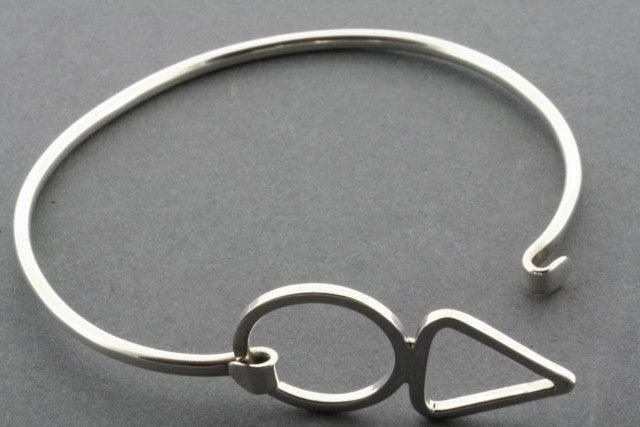 Circle Triangle Closer Bangle - Stylish Geometric Bracelet for Women | Perfect for Casual Wear, Parties & Gifts