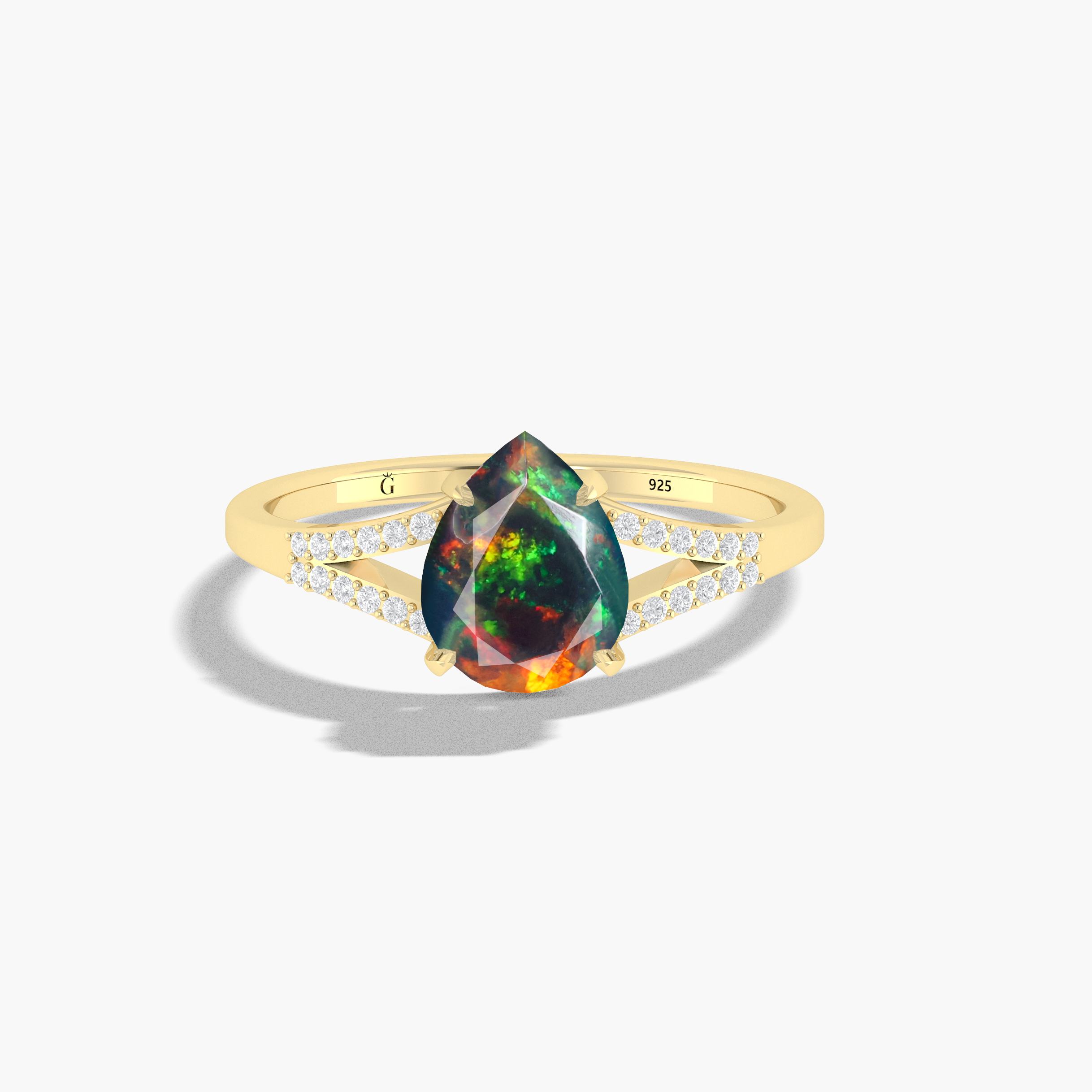 Natural Black Fire Opal Wedding & Engagement Ring for Women - Elegant Gemstone Jewelry for Brides, Anniversaries & Special Occasions