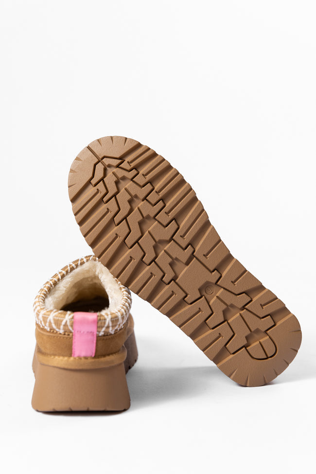Sydney Chestnut Platform Slippers - Comfortable Women's House Shoes for Indoor & Outdoor Use - Cozy Home, Lounge & Casual Wear - FINAL SALE