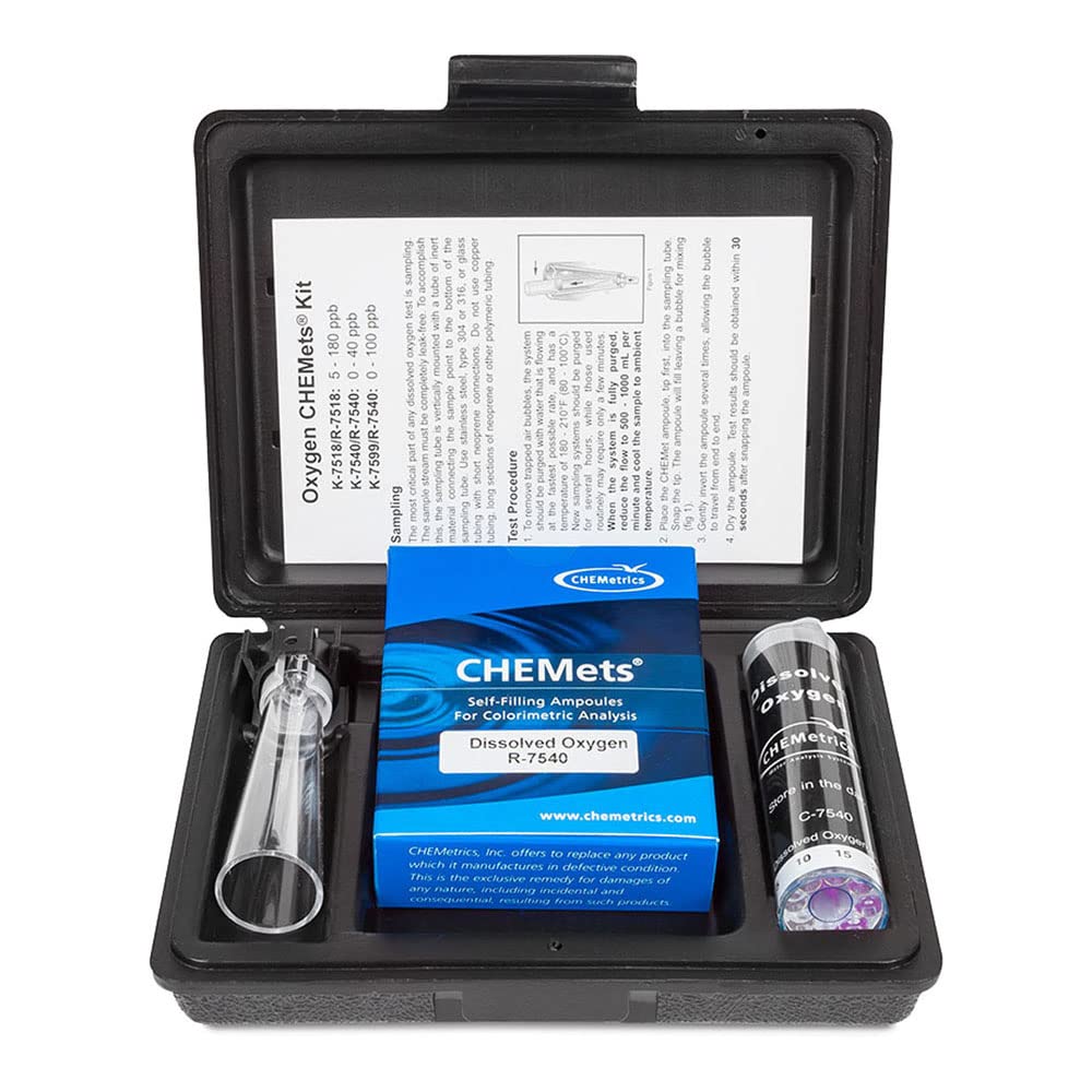 K-7540 High Precision Dissolved Oxygen Test Kit | 0-40 ppb Range | 2.5 ppb Detection Limit | Ideal for Aquariums, Ponds & Water Quality Testing
