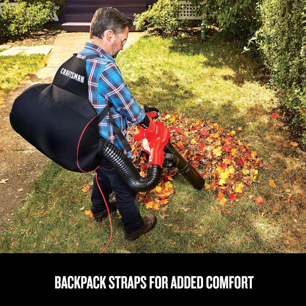 CRAFTSMAN CMEBL7000 3-in-1 Leaf Blower, Vacuum & Mulcher - Wearable Yard Cleaner for Fall Leaves, Lawn Debris & Garden Maintenance - Perfect for Homeowners & Landscaping Professionals
