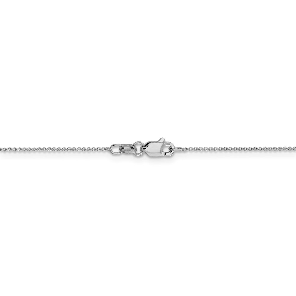 14K White Gold 0.8mm Round Cable Chain Necklace - Elegant Everyday Jewelry for Women, Perfect for Layering, Gifting & Special Occasions