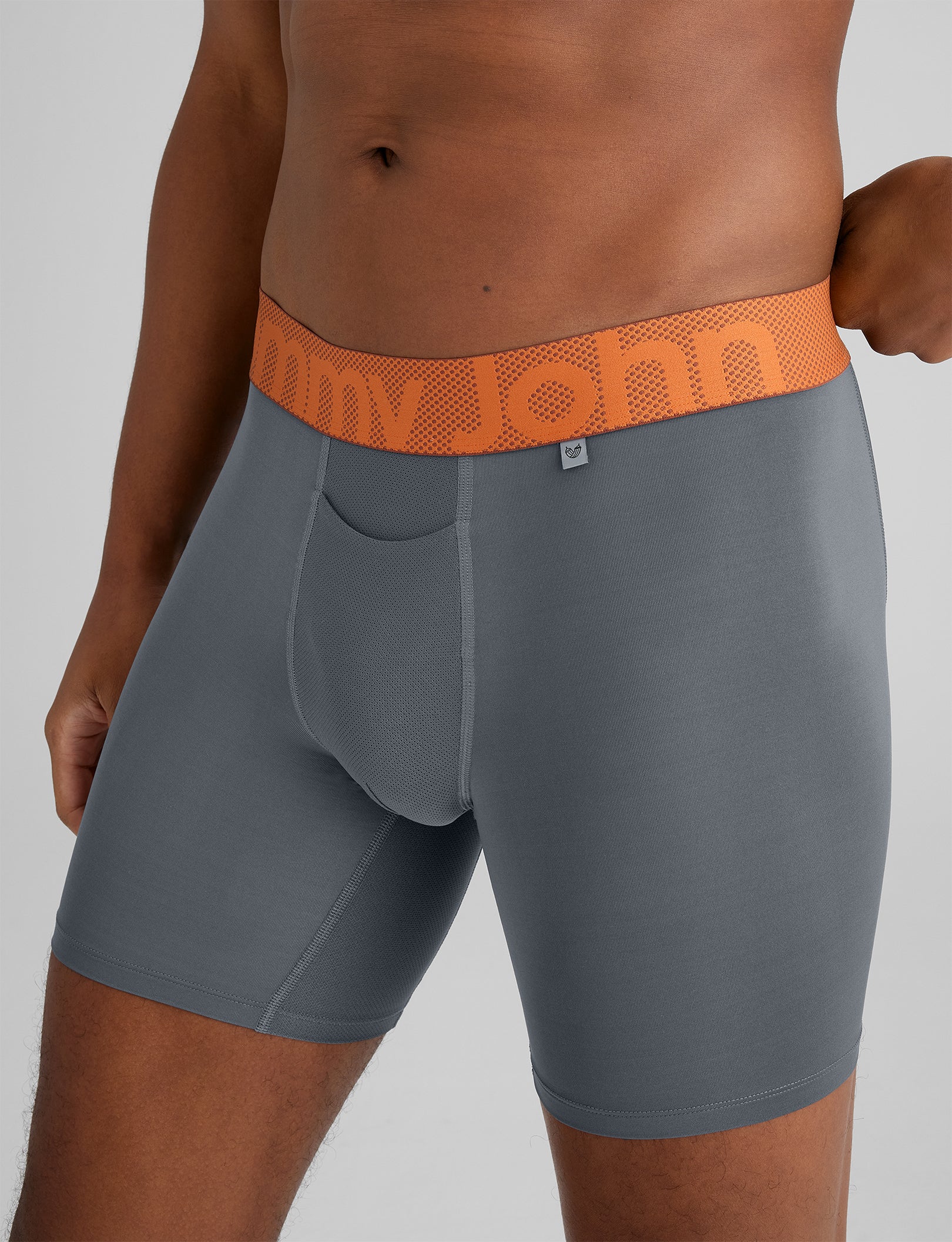 360 Sport Mid Length Boxer Briefs for Men - 6 Pack Moisture Wicking Underwear - Comfortable Workout & Daily Wear Boxer Shorts for Running, Gym, Travel & Casual Use