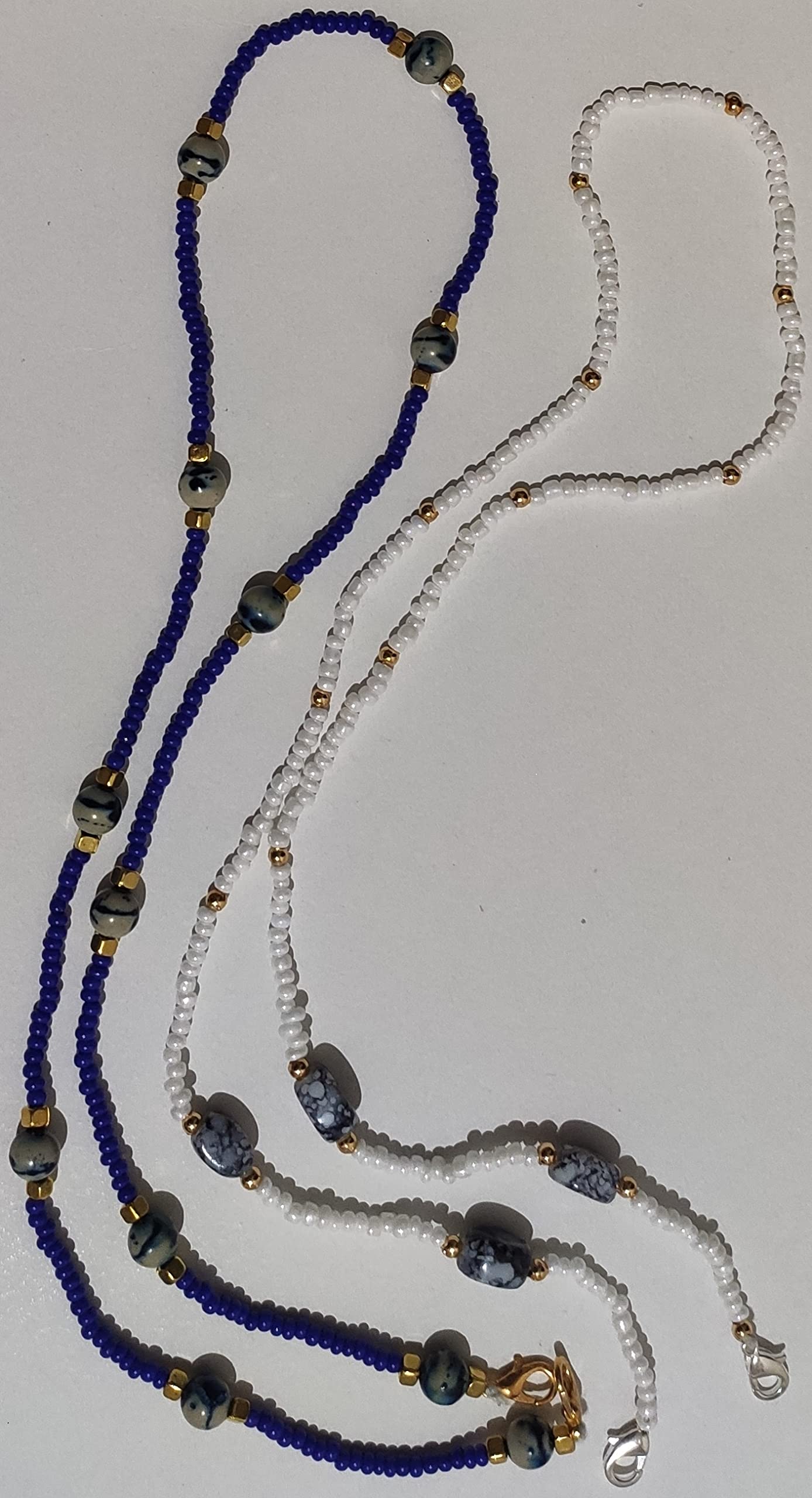 Stylish Beaded Mask Lanyard Set (2 Pack) - 23