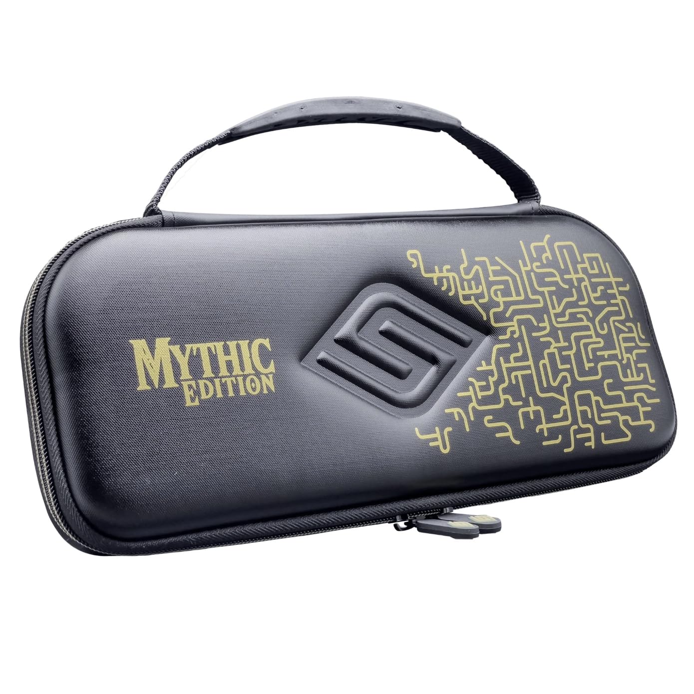 Satisfye ZenGrip Ronin Mythic Slim Bundle for Nintendo Switch & OLED - Includes Mythic Ronin ZenGrip & ZenCase Slim (Gold/Green) - Perfect for Gaming Comfort & Console Protection During Travel