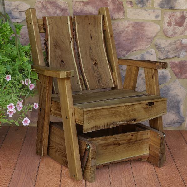 A & L Furniture Blue Mountain Timberland Glider Chair - Comfortable Rocking Recliner for Nursery, Living Room & Patio - Perfect for Relaxing, Nursing & Reading