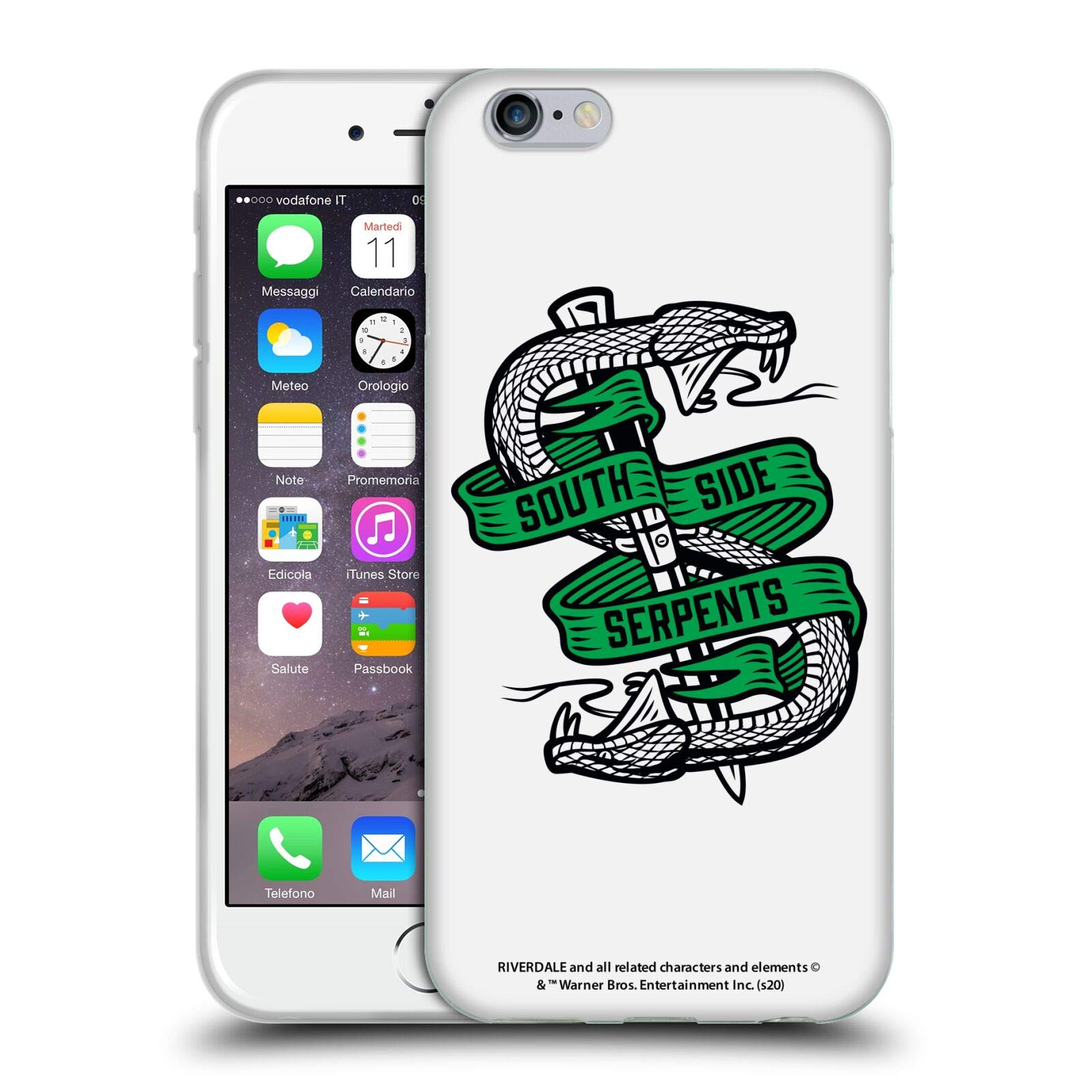 Head Case Designs Officially Licensed Riverdale South Side Serpents Art Soft Gel Case for Apple iPhone 6 / iPhone 6s - Durable Protection for Everyday Use