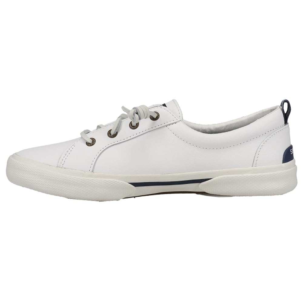 Sperry Women's Pier Wave LTT Lace-Up Sneakers - White Casual Shoes for Walking, Boating & Everyday Wear