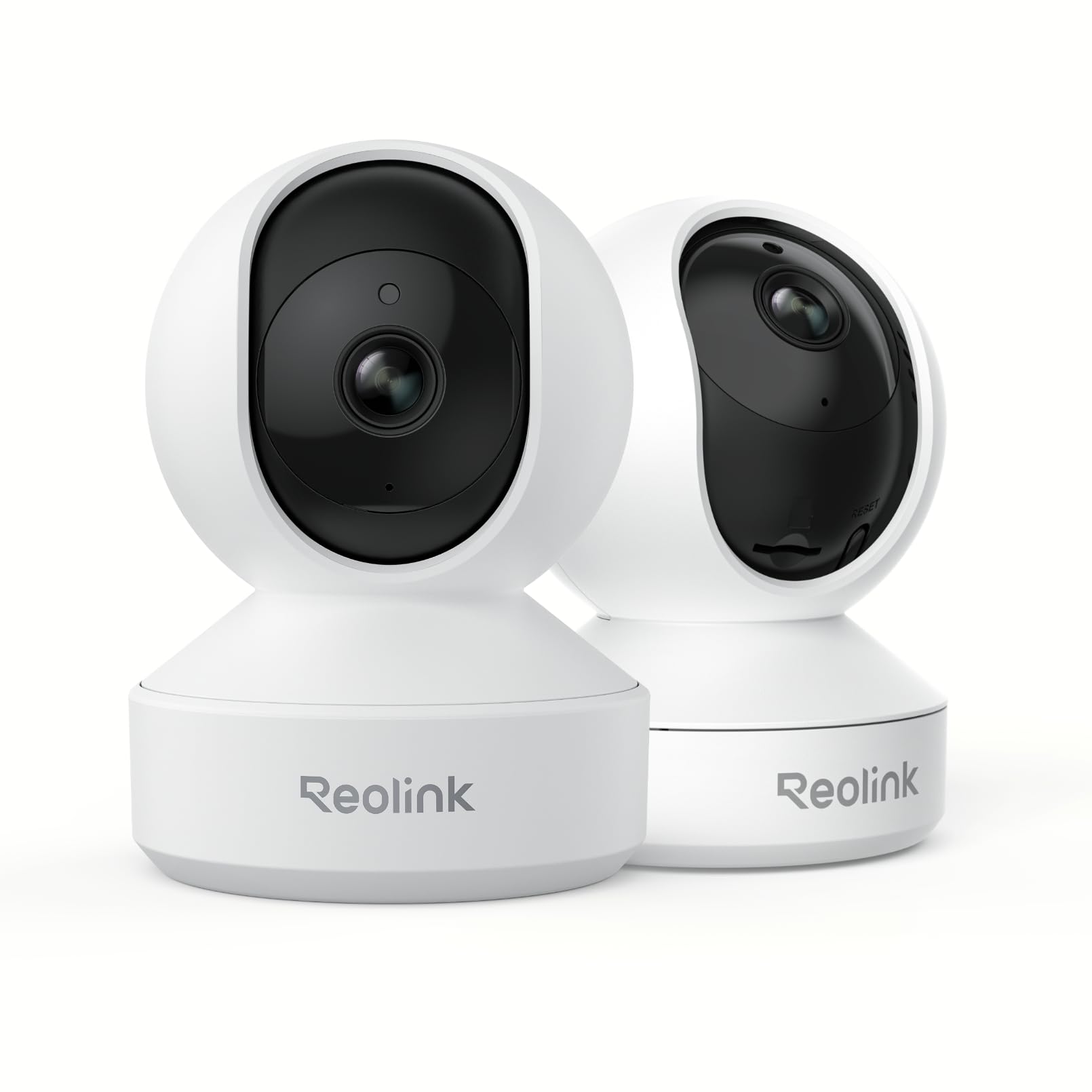 REOLINK E1 Pro 2 Pack Indoor Security Camera - 5MP 360° WiFi Pet Camera with Auto Tracking, Person/Pet Detection, 2-Way Audio & Local Storage | Plug-in Baby Monitor & Dog Camera for Home Security (2.4/5GHz) | Ideal for Nursery, Living Room & Pet Areas Monitoring