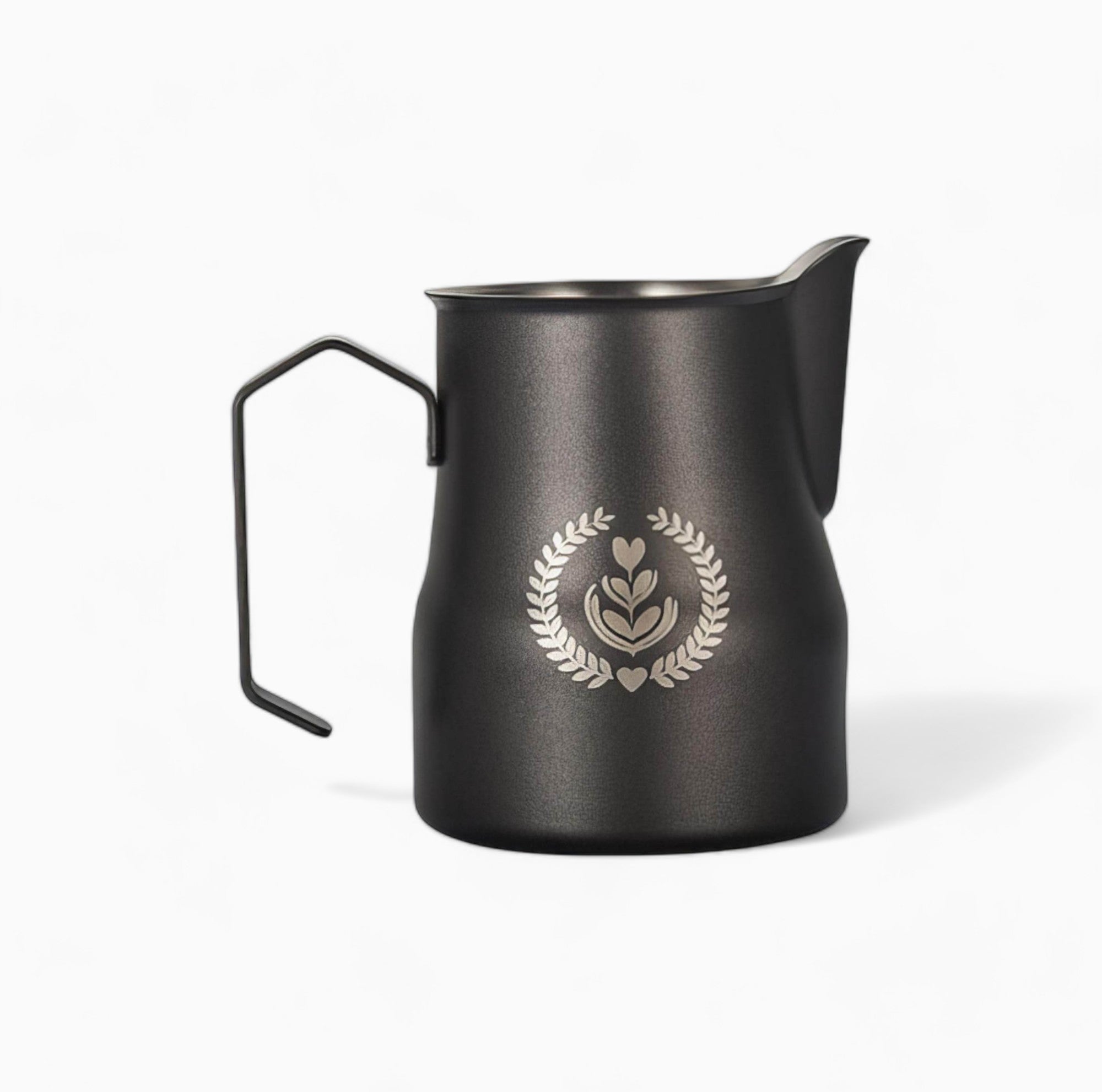 Premium Non-Stick Latte Art Milk Pitcher for Cappuccino & Coffee - Barista-Grade Stainless Steel Frothing Jug for Perfect Milk Foam & Latte Designs - Ideal for Home Baristas & Coffee Shops
