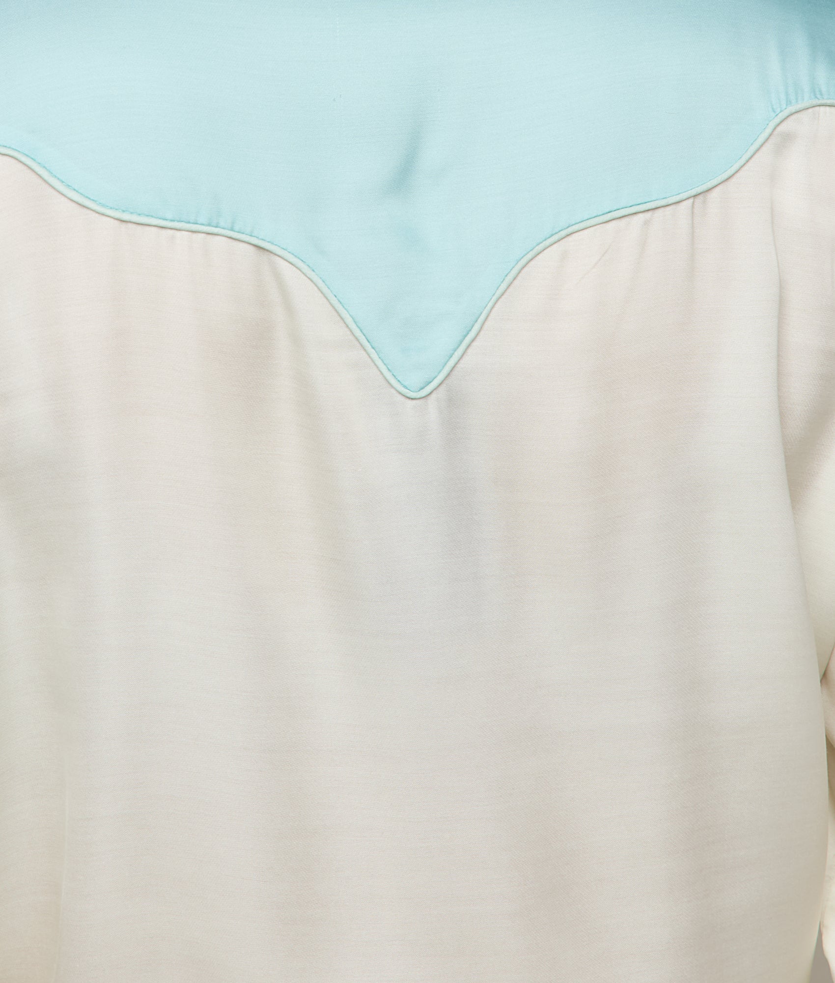 Eleonore Botanic Blouse - Cream & Pastel Blue Floral Print Women's Top | Perfect for Spring Outfits, Garden Parties & Casual Wear