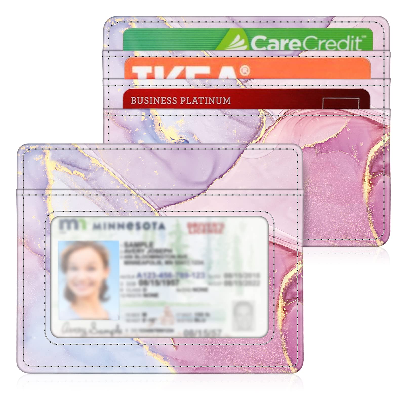 Fintie Slim RFID Wallet for Men & Women - Marble Card Holder for Daily Use
