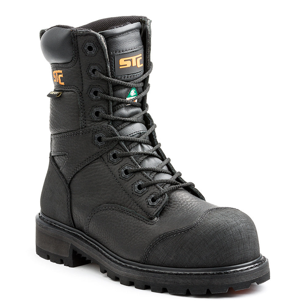 STC Duncan II Men's Size 8 Composite Toe Waterproof Work Boots - OSHA Safety Shoes for Construction, Warehouse & Outdoor Work - Slip Resistant & Electrical Hazard Protection