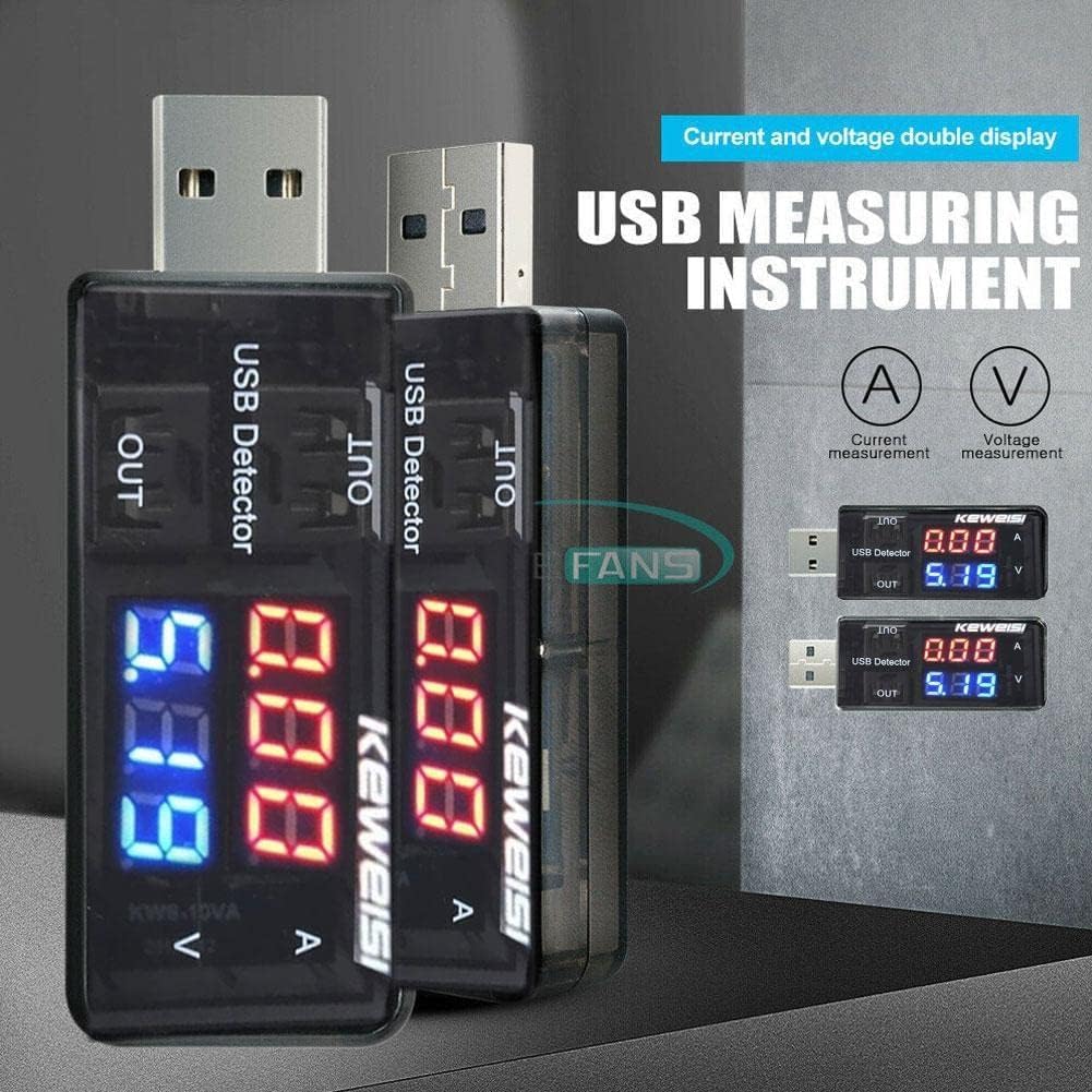 USB Power Meter 3-9V 0-5A Digital Multimeter - LCD Voltage Current Tester with LED Display for DC Charging, Solar Panels, Power Banks & DIY Electronics Projects
