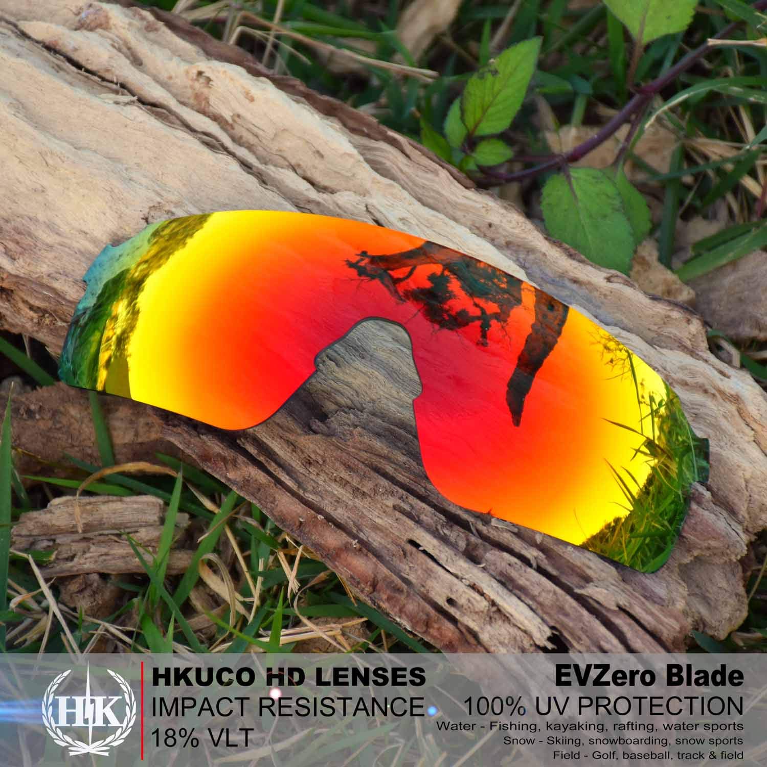 HKUCO Polarized Replacement Lenses for Oakley EVZero Blades Sunglasses - UV Protection, Anti-Glare, Perfect for Running, Cycling & Outdoor Sports