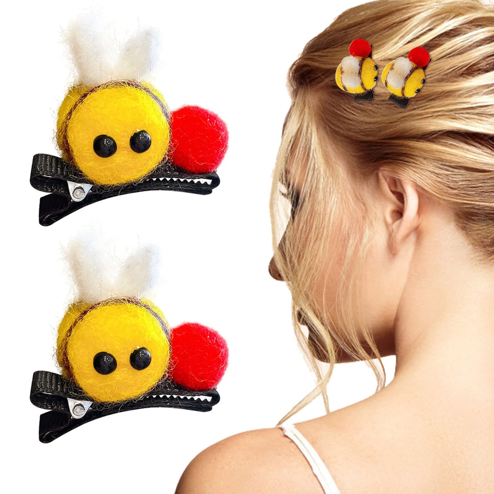 Cartoon Bee Hair Clips & Headbands Set for Girls 4-6 Years - Cute Hair Accessories Kit with Barrettes & Hair Claws - Perfect for School, Parties & Daily Wear (One Size)