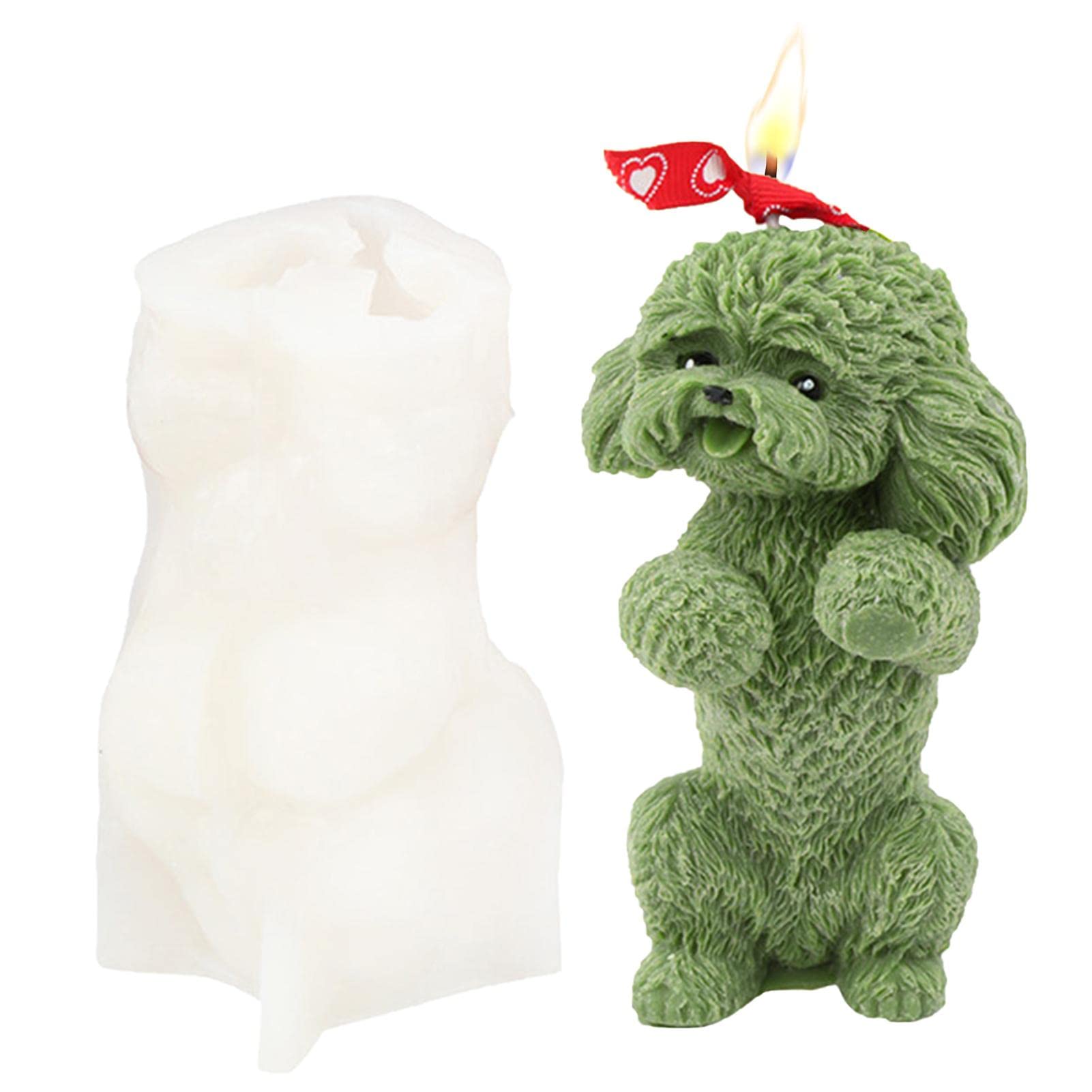 FAMURE 5-Piece 3D Poodle Silicone Mold Set for Candy, Chocolate, Fondant, Soap & Cake Decorating – Perfect for DIY Baking, Crafting & Party Treats