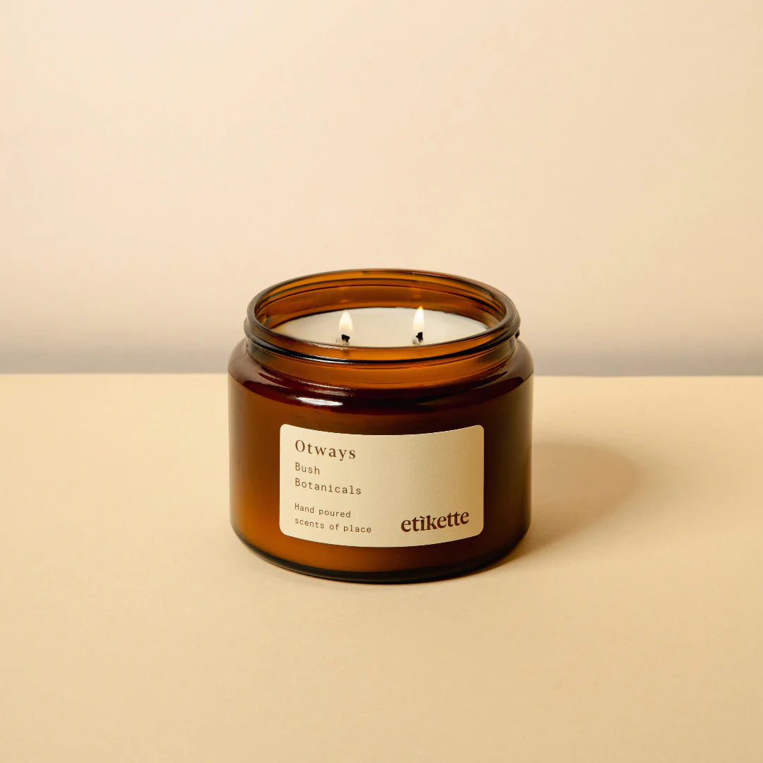 Etikette Large Jar Hand Poured Soy Candle - 16oz Natural Scented Candles for Home, Relaxation & Gifts | Perfect for Living Room, Bedroom & Spa