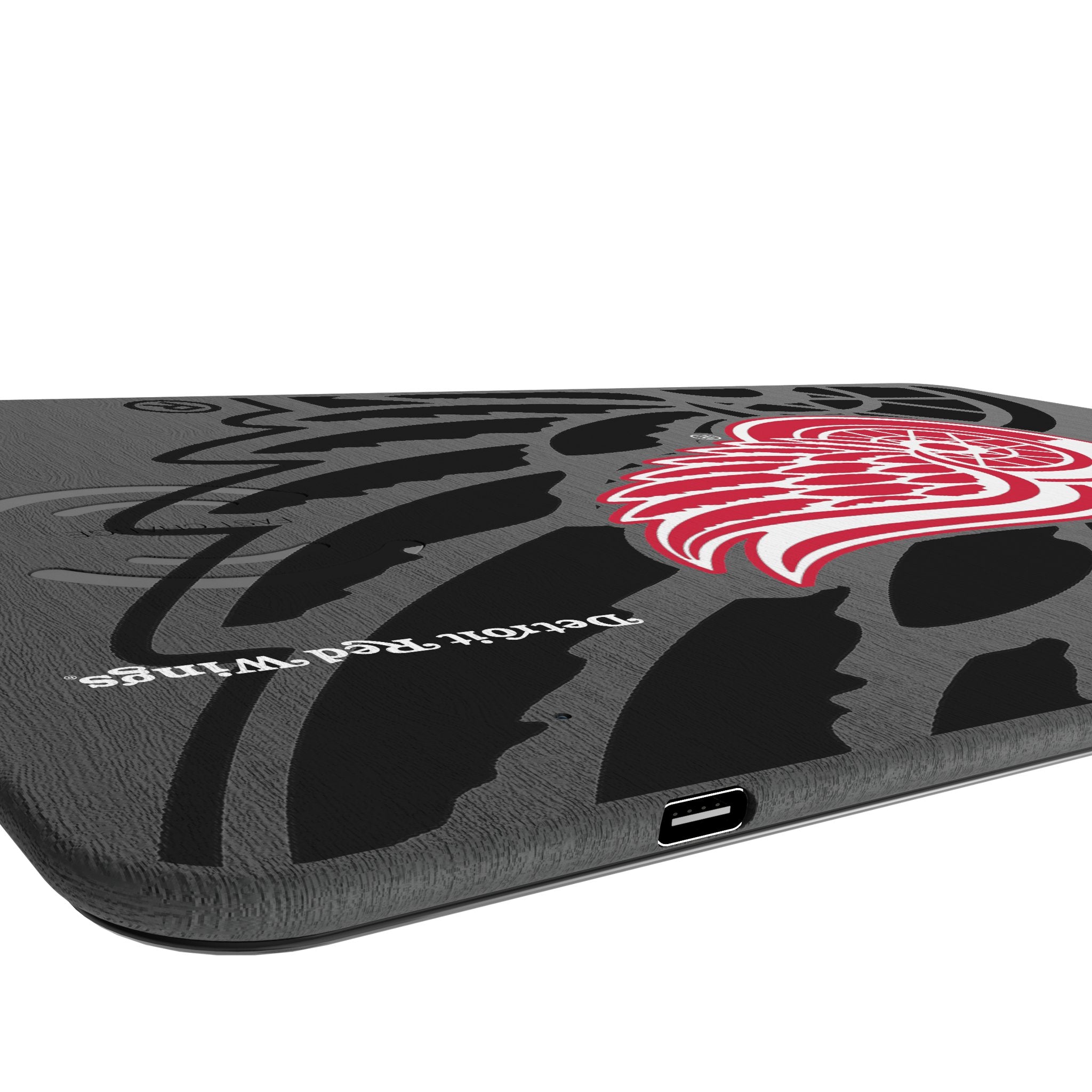 Detroit Red Wings Monocolor Tilt 15W Fast Wireless Charger with Mouse Pad - Perfect for Office, Gaming & Home Desk Setup