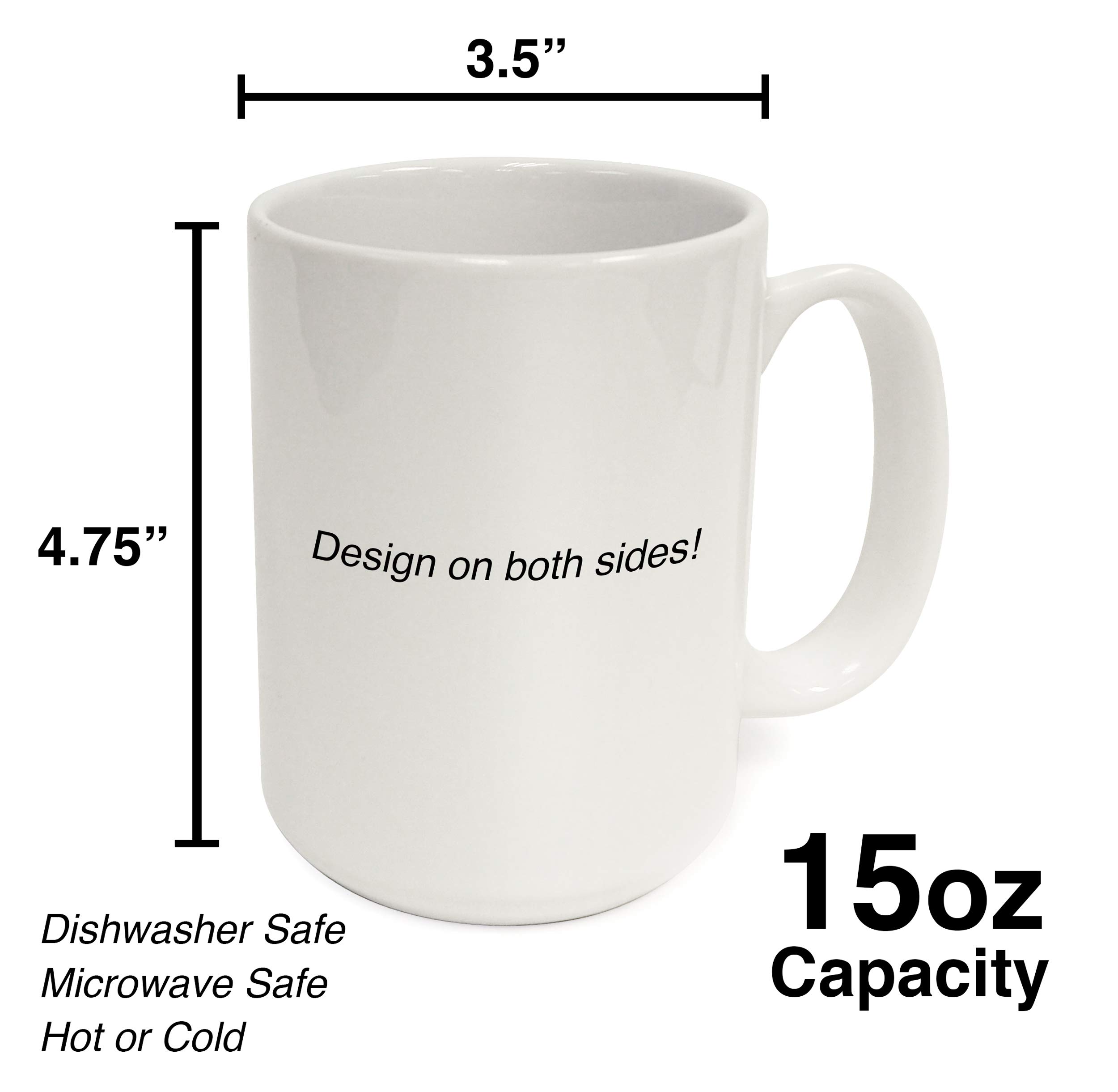 15oz CoasterStone Ceramic Coffee Mug - Elegant White Gift Mug for Coffee, Tea & Hot Drinks - Perfect for Home, Office & Gifting