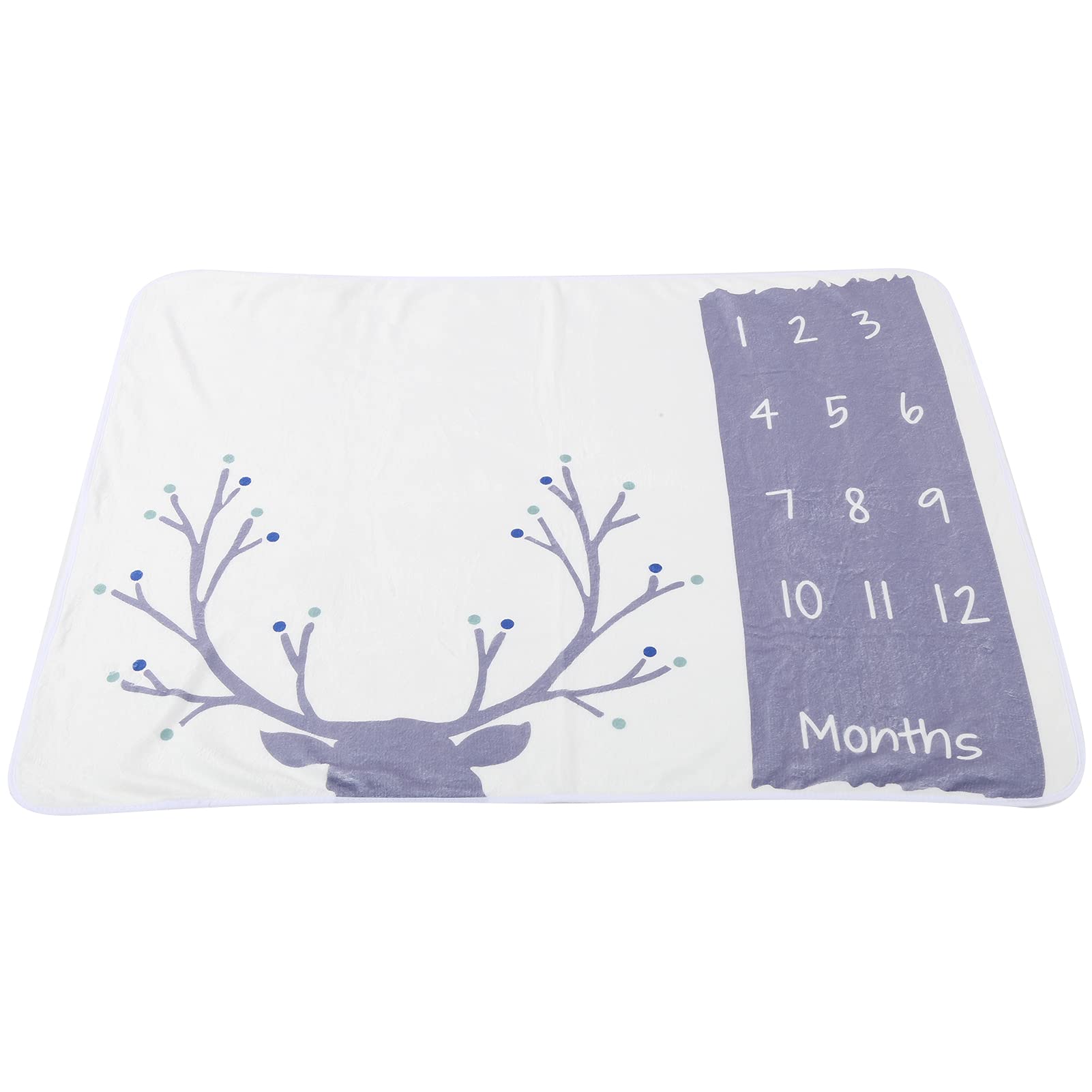 Jovenn Baby Milestone Blanket - Soft Newborn Growth Blanket for Photography Props | Non-Shedding Elk Design | Perfect for Monthly Baby Photos, First Birthday & Nursery Decor