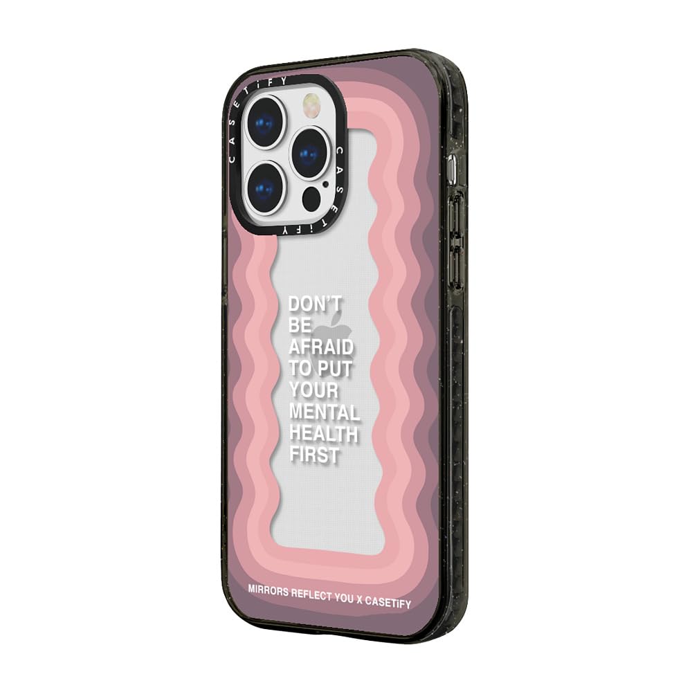 CASETiFY Impact Case for iPhone 13 Pro - Shatterproof Clear Black Phone Cover with Mirror Finish - Perfect for Night Out & Selfie Lovers
