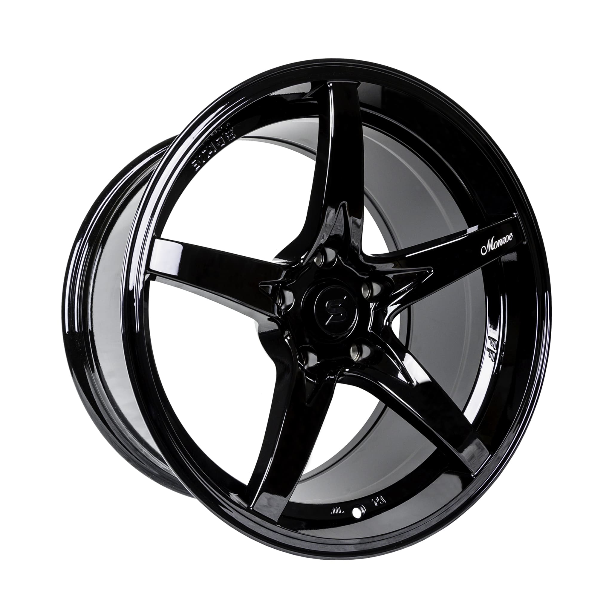 Monroe 18x9 +12mm 5x114.3 Black Wheels - 73.1 Center Bore - Perfect for Trucks, SUVs & Off-Road Vehicles
