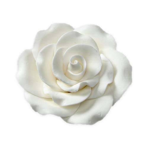 Beautiful Sugar Rose - Handmade Gumpaste Flower Cake Topper for Wedding Cakes, Birthday Cakes & Cupcakes (Sold Individually) - Perfect for Wedding Decorations, Bridal Showers & Special Occasions