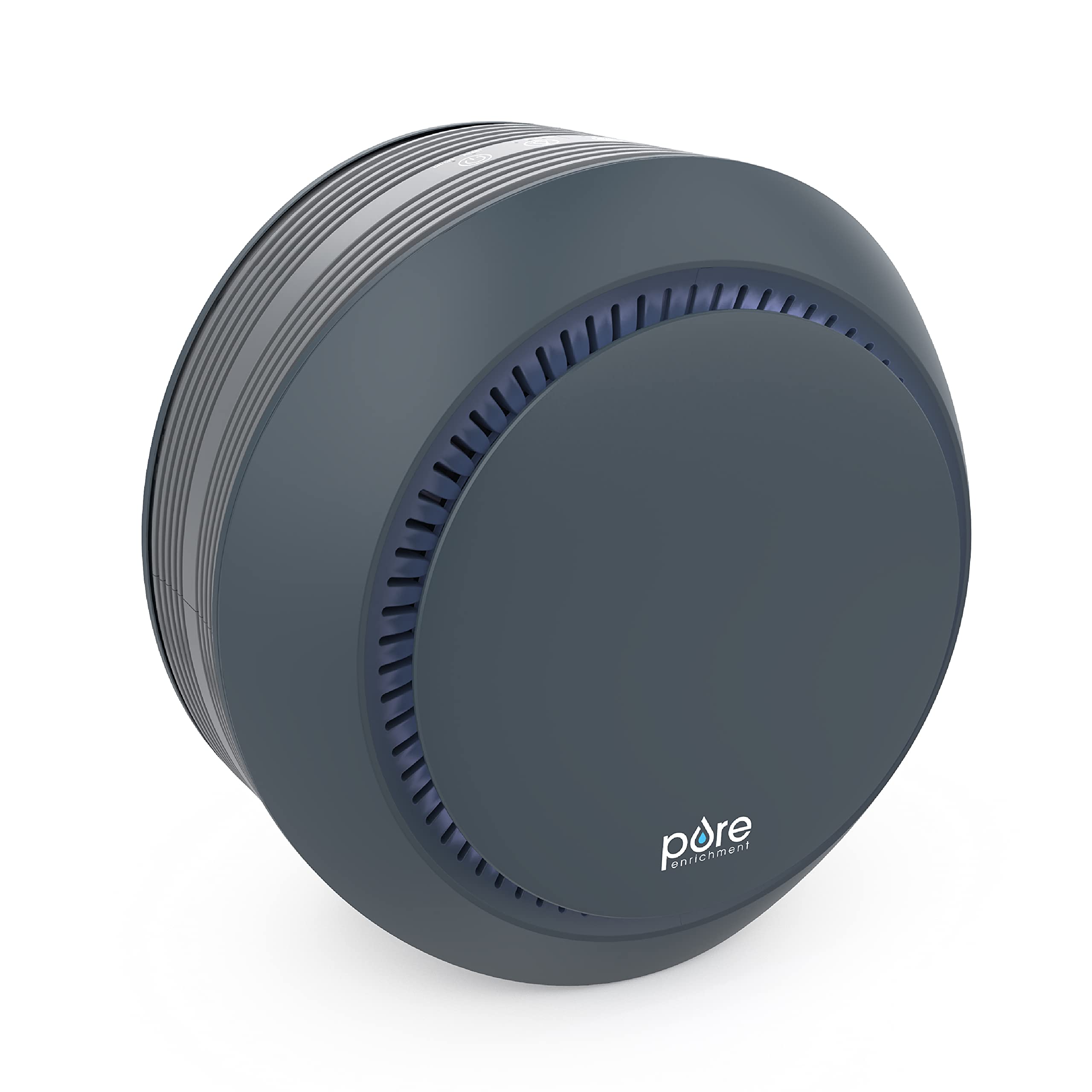 Pure Enrichment PureZone Halo Medium Room Air Purifier with 2-Stage Filtration - Removes Smoke, Pollen, Dust & Pet Dander | Compact Design for Bedroom, Office & Living Room (Graphite)