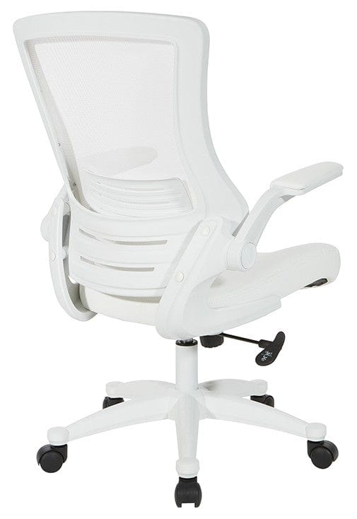 Office Star White Screen Back Manager's Chair [EM60926WH] - Ergonomic Executive Office Chair with Adjustable Height for Home & Business Workspaces
