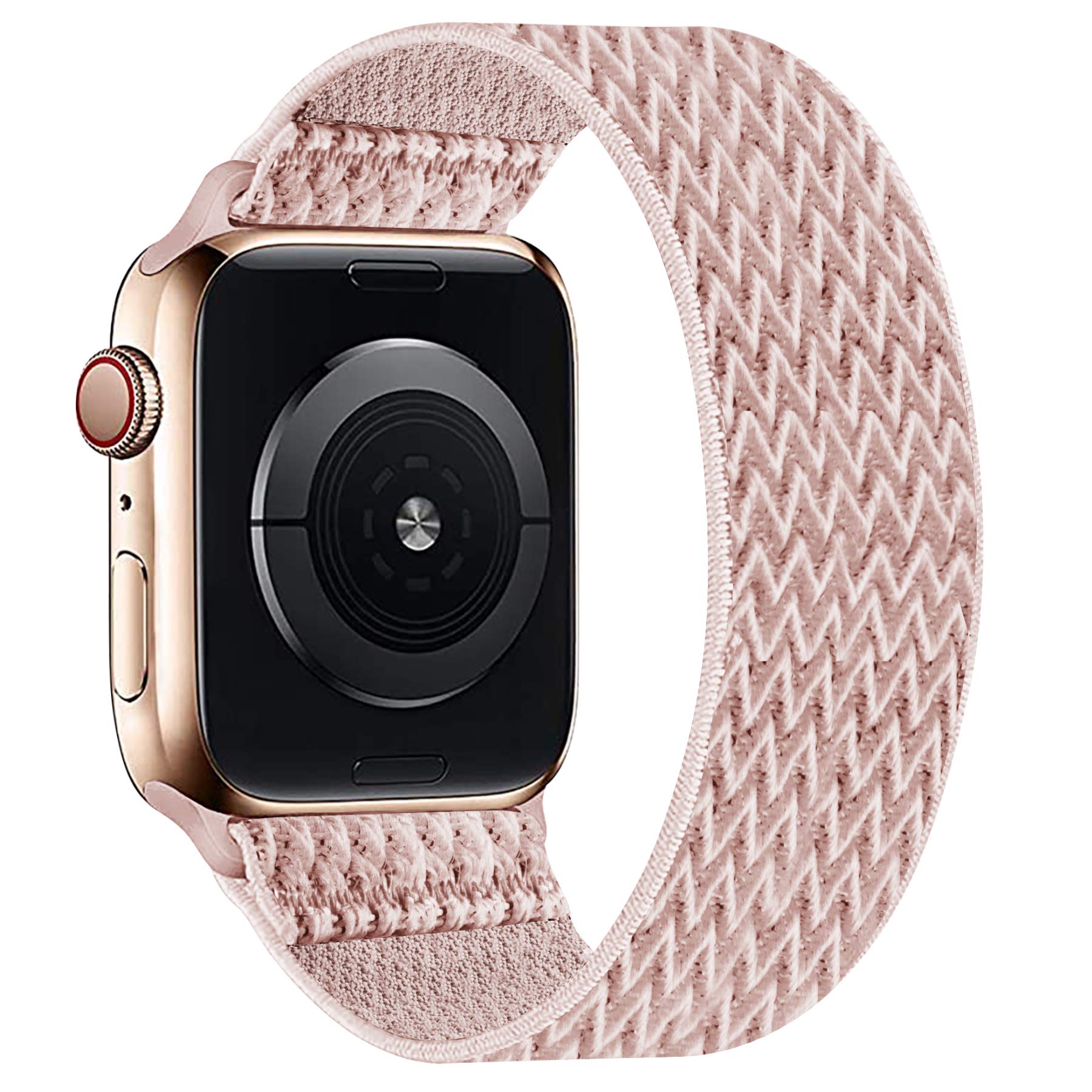 OHCBOOGIE Stretchy Braided Solo Loop Band for Apple Watch 38mm 40mm 41mm 42mm 44mm 45mm - No Clasps/Buckles, Comfortable Elastic Nylon Strap Compatible with iWatch Series 8/7/6/5/4/3/2/1/SE - Perfect for Sports, Workouts & Everyday Wear