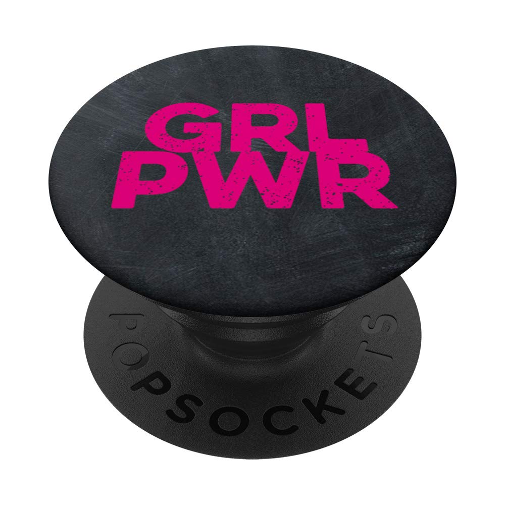 Pink GRL PWR PopSockets Swappable PopGrip - Women Empowerment Phone Grip for iPhone & Android - Perfect for Work, School & Everyday Use
