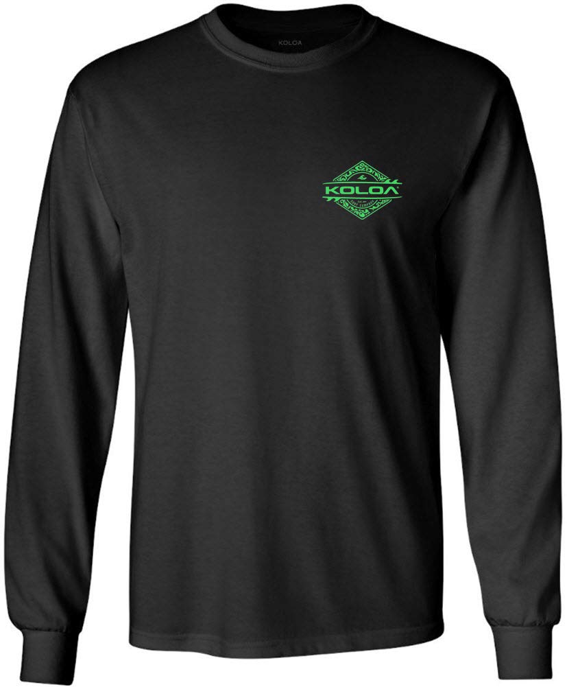 Koloa Surf Men's Diamond Thruster Logo Long Sleeve T-Shirt - Regular, Big & Tall Sizes - Comfortable Surfing & Casual Wear for Beach, Gym, and Everyday Use
