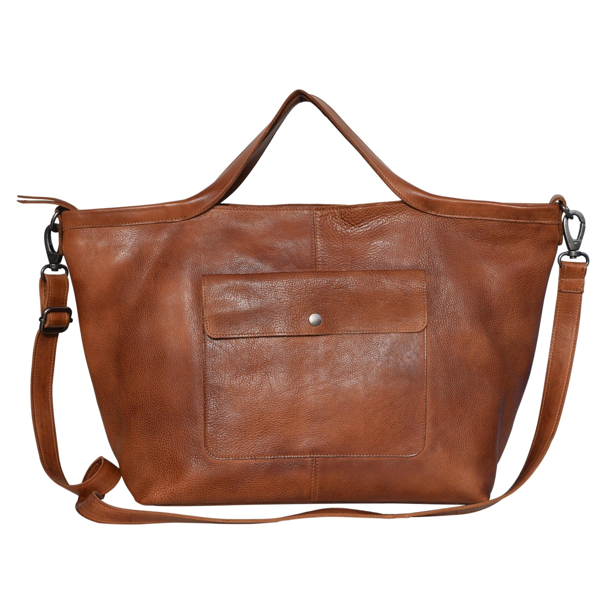 Latico Leathers Colin Women's Genuine Leather Tote Handbag - 100% Authentic Artisan Crafted Leather Purse for Work, Travel & Everyday Use
