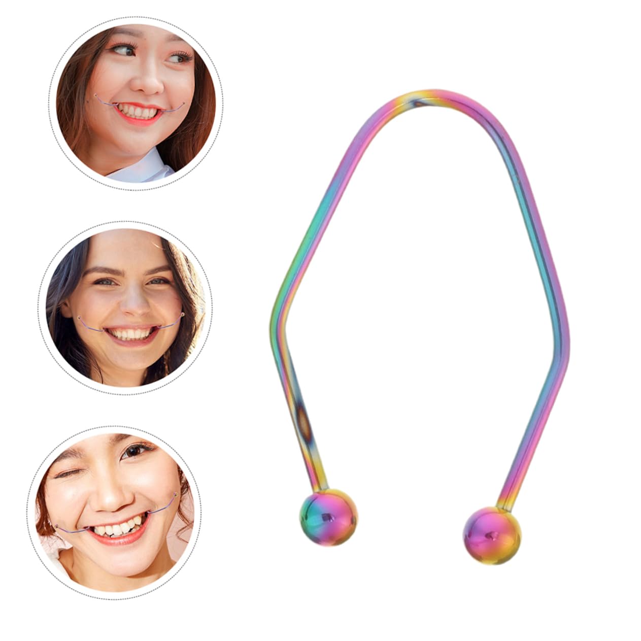 KESYOO 2-Pack Stainless Steel Dimple Trainer Clips - Cheek Dimple Maker & Facial Exercise Tool for Natural Dimples | Perfect for Beauty Enhancement, Facial Massage & Cosplay Makeup