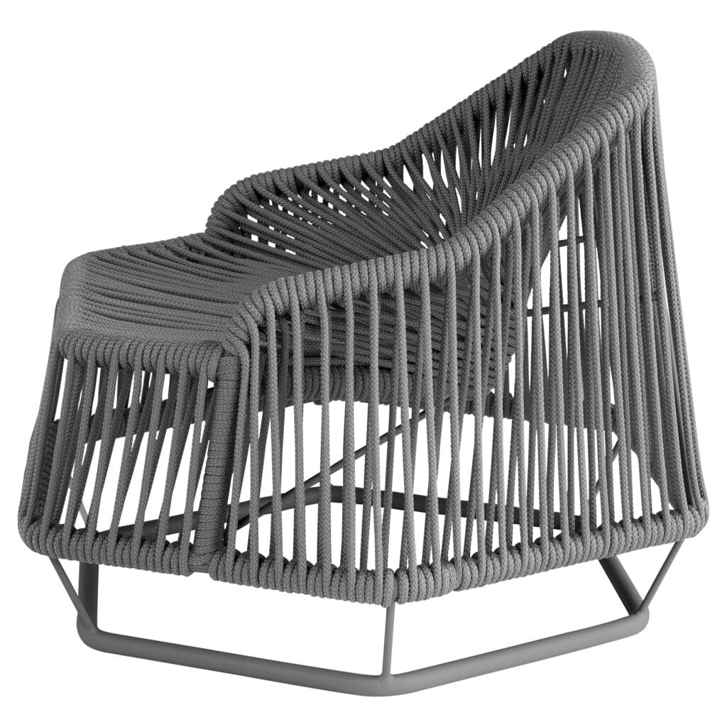 Hexagon Arm Chair by Cyan Design - Modern Grey Accent Chair for Living Room, Bedroom, or Office (Model 11822)