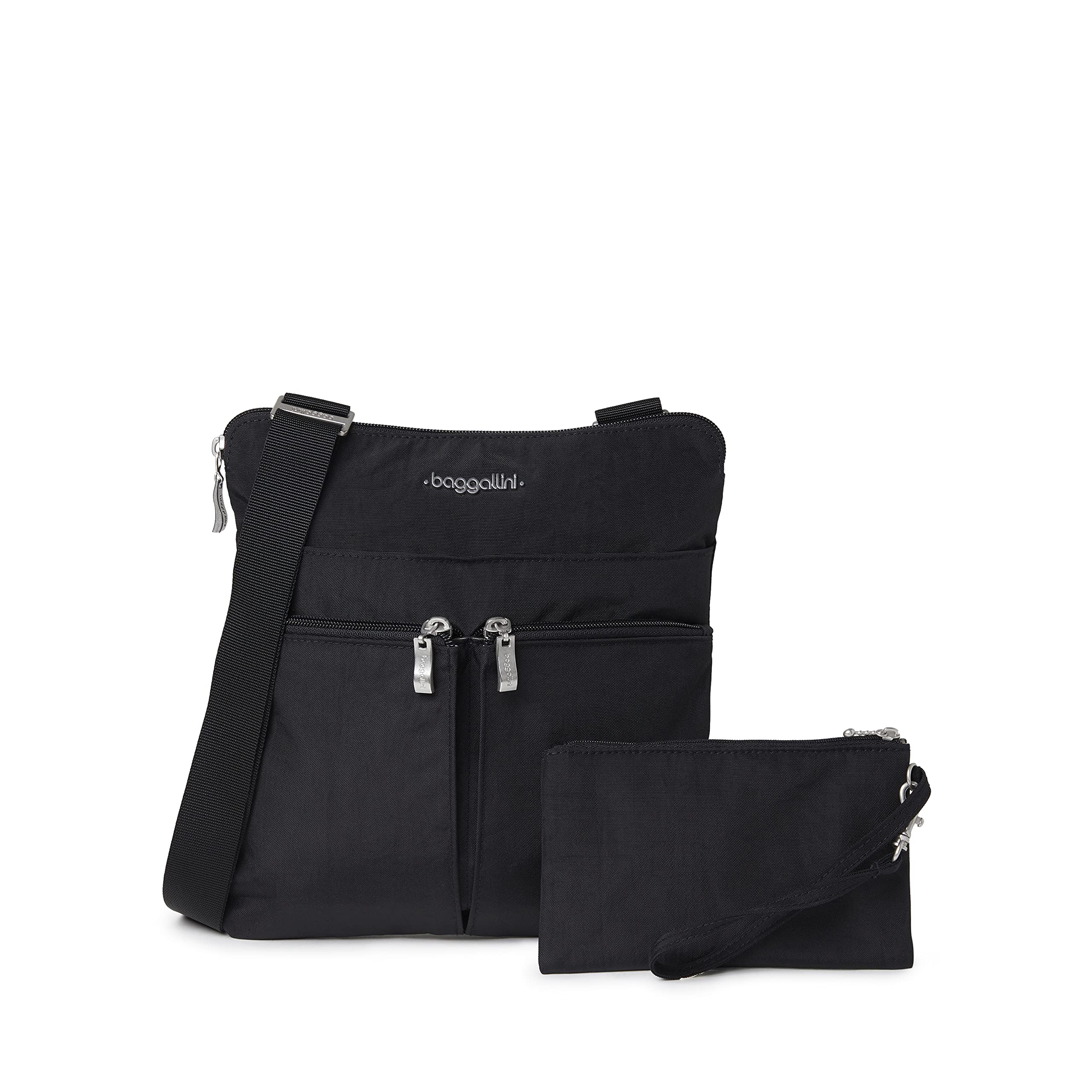Baggallini Horizon Crossbody Bag for Women - 10x10.5 Inch Lightweight Water-Resistant RFID Purse with Wristlet - Perfect for Travel, Shopping & Everyday Use