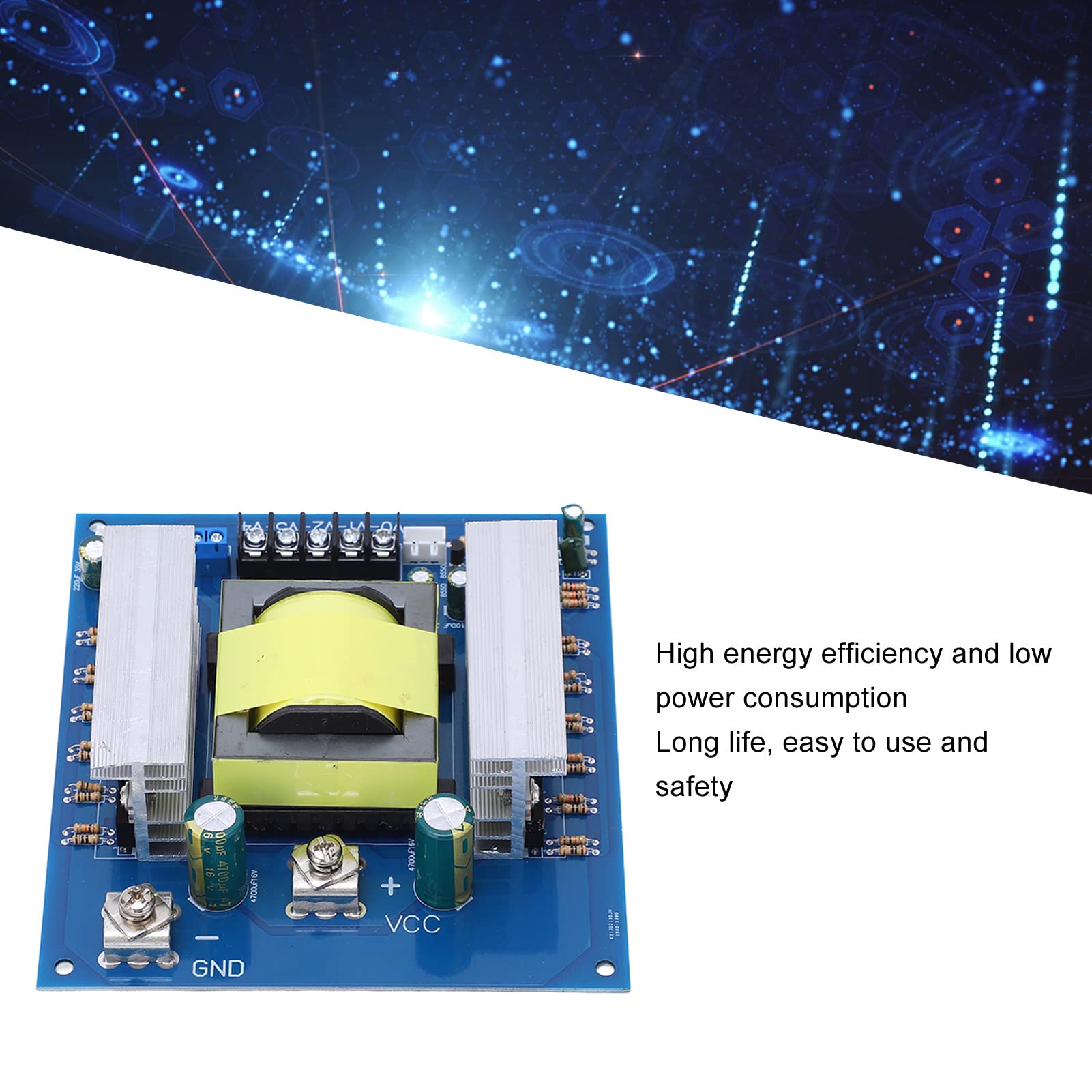 1000W High-Efficiency DC to AC Power Inverter Module - Low Power Consumption PCB Board for Home Appliances, Lamps & Non-Inductive Devices | Perfect for Solar Systems, Camping & Emergency Power Backup