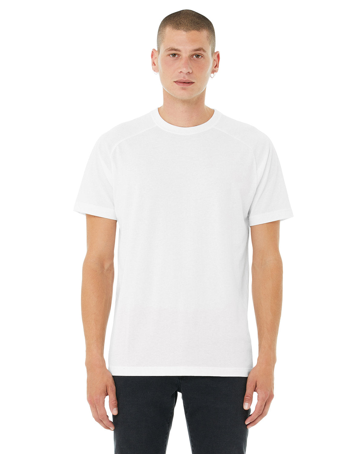 Bella + Canvas 3201 Men's Heather CVC Raglan T-Shirt - Soft Comfortable Short Sleeve Tee for Casual Wear, Gym & Everyday Outfits