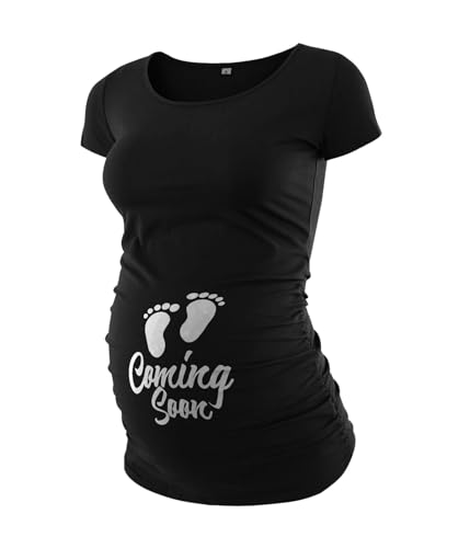 Black-coming Soon Maternity T-shirt