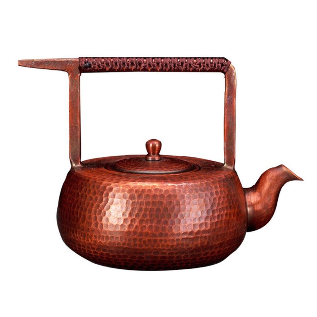 Vintage Copper Tea Kettle with Infuser - 1300ml Handmade Loose Leaf Teapot for Herbal & Black Tea | Perfect for Home Brewing, Afternoon Tea & Gift Giving