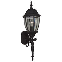 Textured Black Bent Glass Cast Single Light Wall Sconce - Perfect for Bedroom, Hallway, and Entryway Lighting